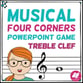 Musical Four Corners: Treble Clef Digital Resources